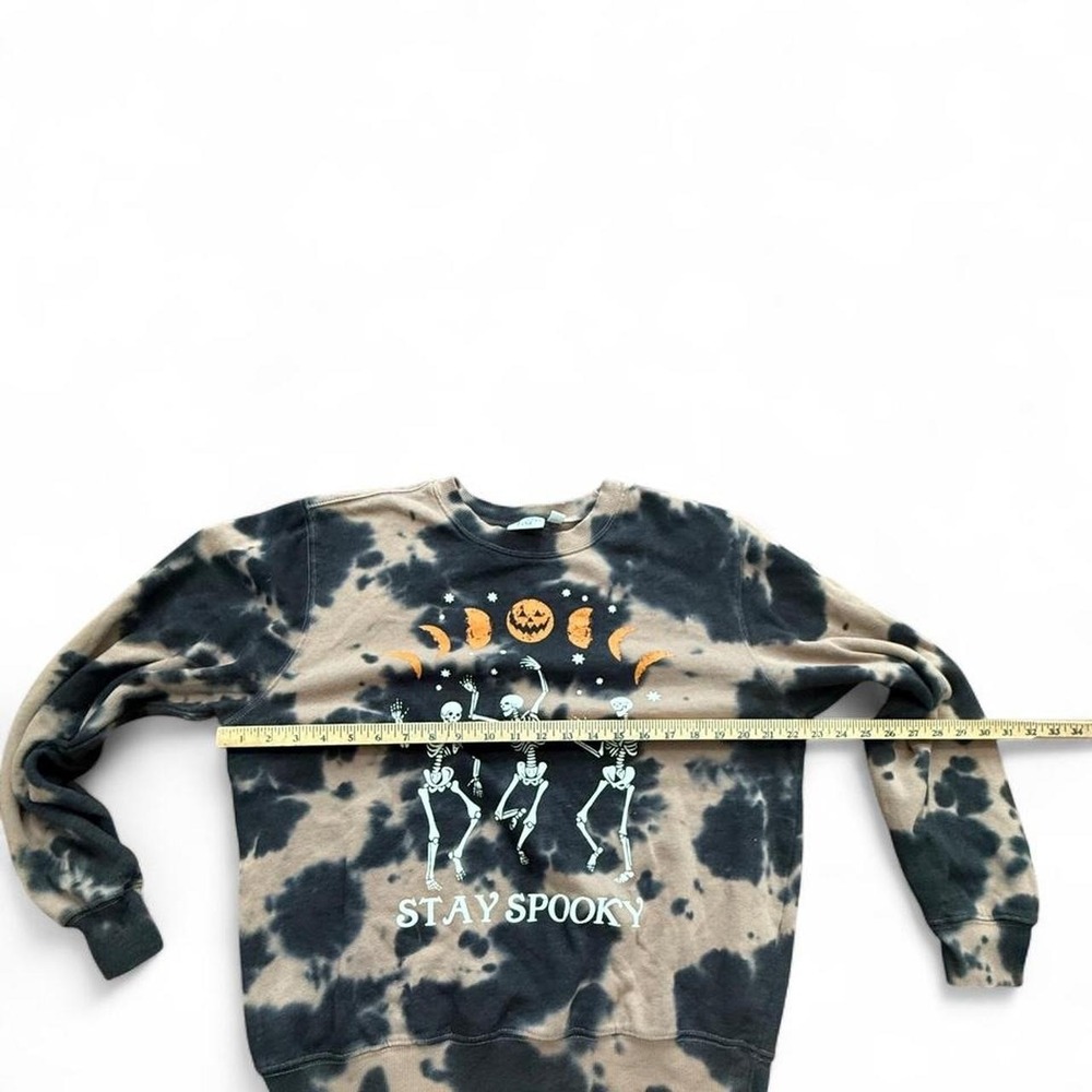 Mighty Fine Womens L Stay Spooky Skeletonee Tie Dye Halloween Sweatshirt - Picture 5 of 6